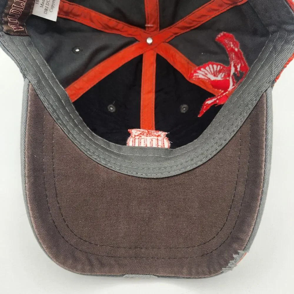 Union Pacific Dri-Duck Truckers Hat Cap Wild Life Series Gray Orange Adjust Logo